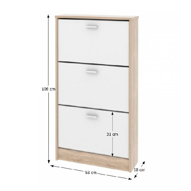 Botník (skříňka na boty) Rahvas 13 dub sonoma