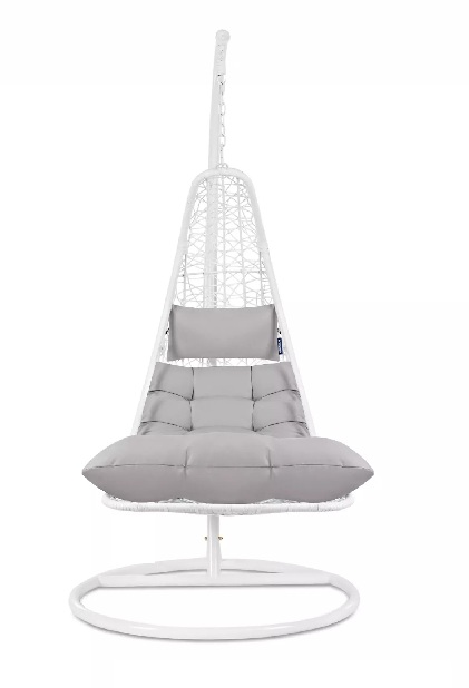 Závěsné křeslo Cleopatra (bílá + světle šedá)