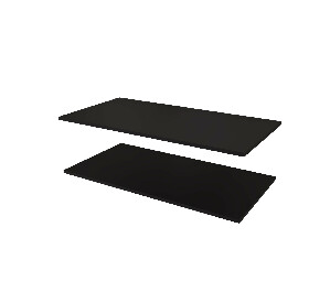 Set 2ks. polic do šatní skříně Baste 100 cm (černá)