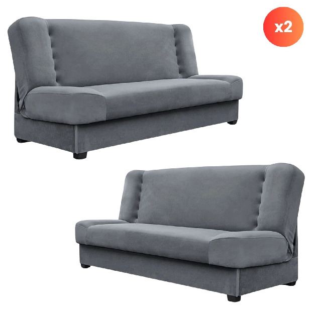  Set 2 kusů pohovek Panino (šedá)