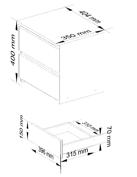 Noční stolek Cleania CL2 (dub craft)