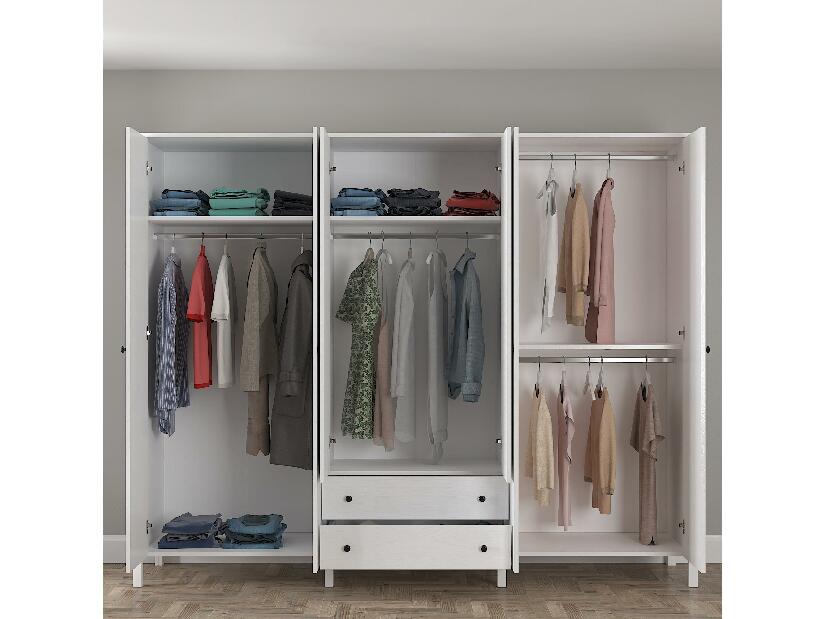 Šatní skříň Franc 76 (bílé dřevo)