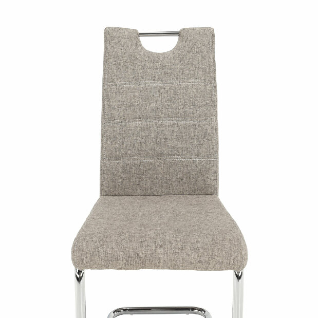 Jídelní židle Abalia New (béžová + chrom)