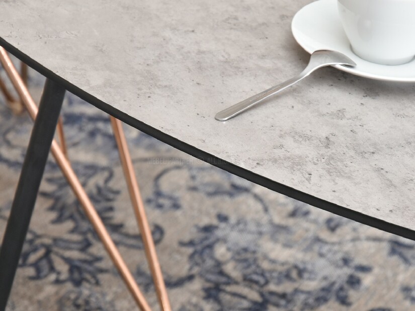 Konferenční stolek Petal Zest Xl (bílá + černá)