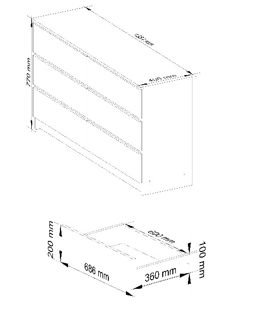 Komoda Keanu (olše)