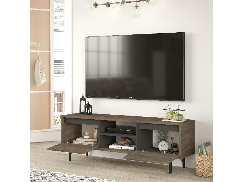 Sada nábytku do obývacího pokoje Arvoiden (ořech + antracit)