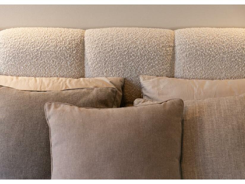 Manželská postel 180 cm Cirsten olivová0 (s roštem) (s úl. prostorem) (béžová světlá + černá)